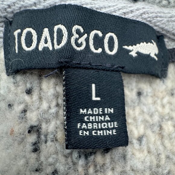 Toad&Co Lambswool 1/4 Zip Pullover Long Sleeve Sweater Dress Women's Large - Picture 5 of 6